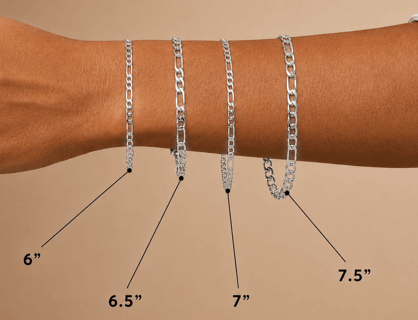 Bracelet sizing reference chart